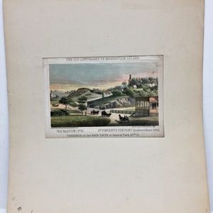 Antique Major Knapp Lithograph St Vincent Convent